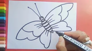 Easy and simple Butterfly drawing