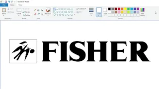 How to draw a Fisher Electronics logo using MS paint | How to draw on your computer