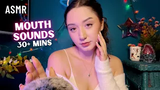 ASMR FAST & AGGRESSIVE MOUTH SOUNDS & INAUDIBLE WHISPERING FOR 30+ MINUTES