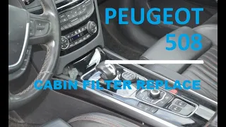 Peugeot 508 DIY how to replace cabin pollen filter Смяна на поленов/купе филтър