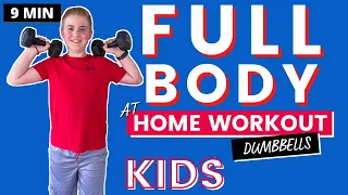 KIDS FULL BODY WORKOUT with Dumbbells   4K