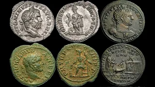 ✅ Монеты, Каракалла, 211 - 217 гг., Древний Рим, Часть 3, 🌏 Coins, Caracalla, Part 3. 🏺