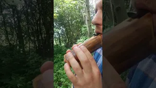 Wooden ocarina in G. made from ash tree