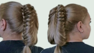 Прическа с Хвостом на Длинные Волосы Видео Обучение| Tail Braid Hairstyle Hair Tutorial