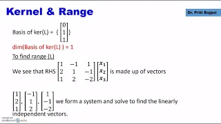 Kernel and Range