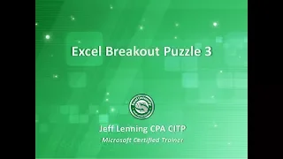 Excel Breakout Puzzle 3