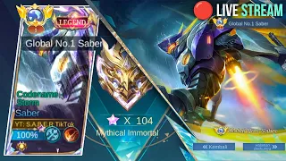 🔴Let'sGo IMMORTAL SOLO RANK TOP GLOBAL SABER ALL ROLE | SABER ONLY