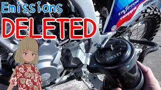 【EmissionDeleted】AIキャンセルKIT取付、チャコールキャニスター撤去【CRF250L】【MD47】