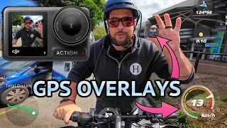 DJI ACTION 4... GPS Remote control and Overlays!