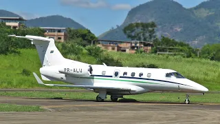 Embraer Phenom 300 PR-ALU Pousando no Aeroporto de Cachoeiro ES