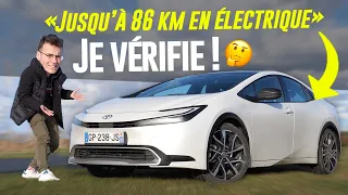 Toyota PRIUS Hybride - Peut-on VRAIMENT parcourir 86 km en tout électrique ?