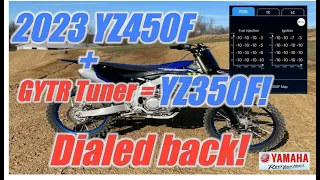 2023 YZ450F turned into YZ350F with Yamaha Power Tuner