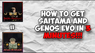 HOW TO GET NEW SAITAMA AND GENOS EVO IN 3 MINUTES (Anime Last Stand)