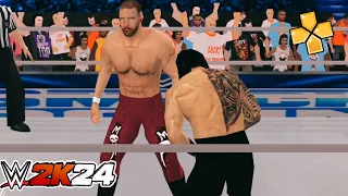 Dean Ambrose VS Roman Reigns | WWE 2K24 PSP ANDROID GAMEPLAY