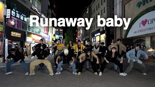 [짤킹] Bruno Mars 'Runaway Baby' Dance Choreography by 락킹펄 @동성로｜CHOREO IN PUBLIC｜[BLACK DOOR 블랙도어]