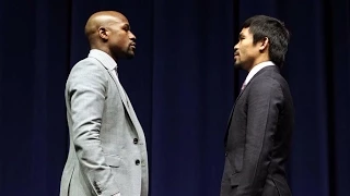 Intense Floyd Mayweather vs Manny Pacquiao Face-Off