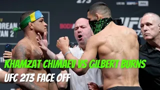 Khamzat Chimaev vs Gilbert Burns Final Face Off And Weigh In | UFC 273