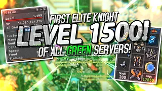 FIRST ELITE KNIGHT 1500! (Green Server) LOOTING FERUMBRAS HAT AND SOLD BY 35K TC! #TibiaFerumbrinha🧙