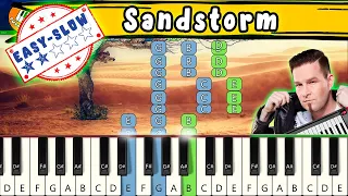 Sandstorm EASY piano tutorial Slow - Darude EASY piano tutorial SLOW