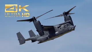 (4K) Bell Boeing CV-22B Osprey USAF flying Display RAF Fairford RIAT 2022 AirShow 10-0053