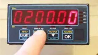 Decimal point setting on INT2 series panel meter