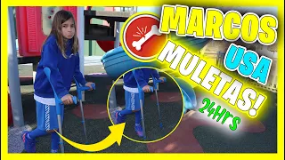 # ACCIDENTE # MARCOS TIENE Un #ACCIDENTE  🚑 24 HORAS CON MULETAS 100% REAL #hifamilyteam