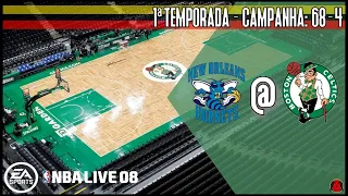 NBA Live 08: New Orleans Hornets 102-111 Boston Celtics (Temporada Regular: 68-4) [Bao Ritcho]