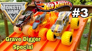 Hot Wheels/Monster Jam 2020 Monster Truck Backyard Toy Drag Race & Unboxing Video #3