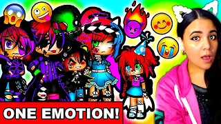 😈😱 Afton Family stuck as ONE EMOTION for 24 hours! 😭🤪 FNAF Gacha Life Mini Movie Reaction
