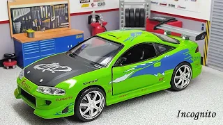1995 Mitsubishi Eclipse - Jada Toys (movie car - The fast and the furious) - 1/24