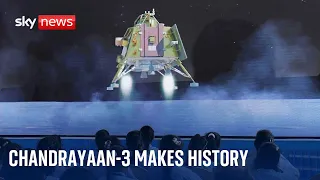 India moon landing: Chandrayaan-3 makes history in space