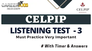 Celpip Listening Mock Test - 3 With Answers  | Celpip Official Practice Material