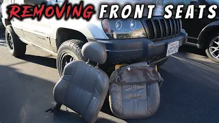 Removing Seats on Jeep Grand Cherokee WJ | New Seat Install Part 1