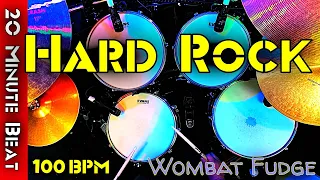 20 Minute Hard Rock Drum Track 100 BPM (Wombat Fudge)