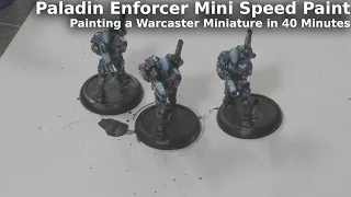 Warcaster Neo-Mechanika Speed Paint -  A Paladin Enforcer in 40 Minutes