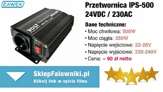 Przetwornica Samochodowa IPS-500 Plus 24V / 230V – SklepFalowniki.pl