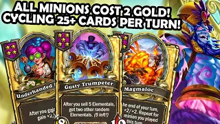 DOUBLE HUGE SCALING With Golden Magmaloc, Dealer and Trumpeter, Rock! | Hearthstone Battlegrounds