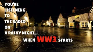 You're Sleeping During The Outbreak of WW3 | British Version | Rain Sounds | Ambience for Sleeping