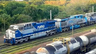 EXCLUSIVO! trem com mais de 240 vagões  chegando no pátio de Rio Preto sp ZRU