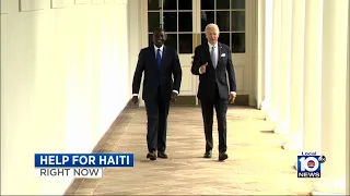 Biden meets with Kenyan president to discuss Haiti