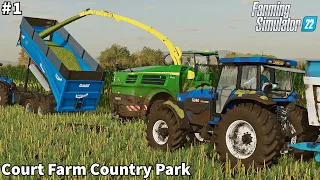 New Farm In UK, Corn Silage in Extreme Weather Condition │Court Farm Country Park│FS 22│Timelapse#1