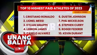 Football icon Cristiano Ronaldo, nanguna sa World's 10 Highest-Paid Athletes ng 2023 ng Forbes | UB