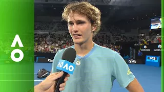 Alexander Zverev on court interview (2R) | Australian Open 2018