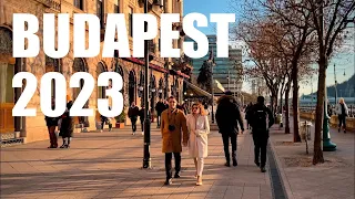Budapest Walk In City Center, January 2023 | 4K HDR