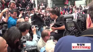 Jaden Smith jumps into crowd of paparazzi in Hollywood