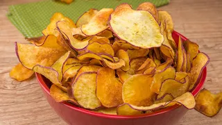 CHIPS DE BATATA DOCE NA AIRFRYER CROCANTE E SAUDÁVEL APENAS 3 INGREDIENTES | Cook'n Enjoy 584