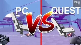 Oculus Quest VS PC - PISTOL WHIP - side-by-side Comparison - does it give you an edge?