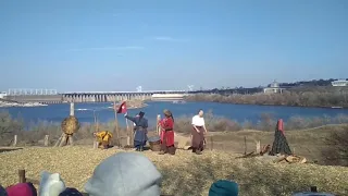 Запоріжжя, острів Хортиця, шоу козаків березень 2019 року