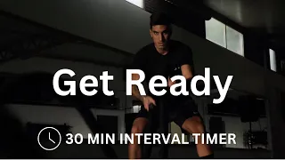 30 MIN INTERVAL TIMER WITH UPBEAT MUSIC | 45 sec on, 15 sec off | At Home Workout, Gym Workout