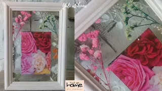 Декор рамки для фото / Рамочка для фото с сухоцветами / DIY Yuli at home